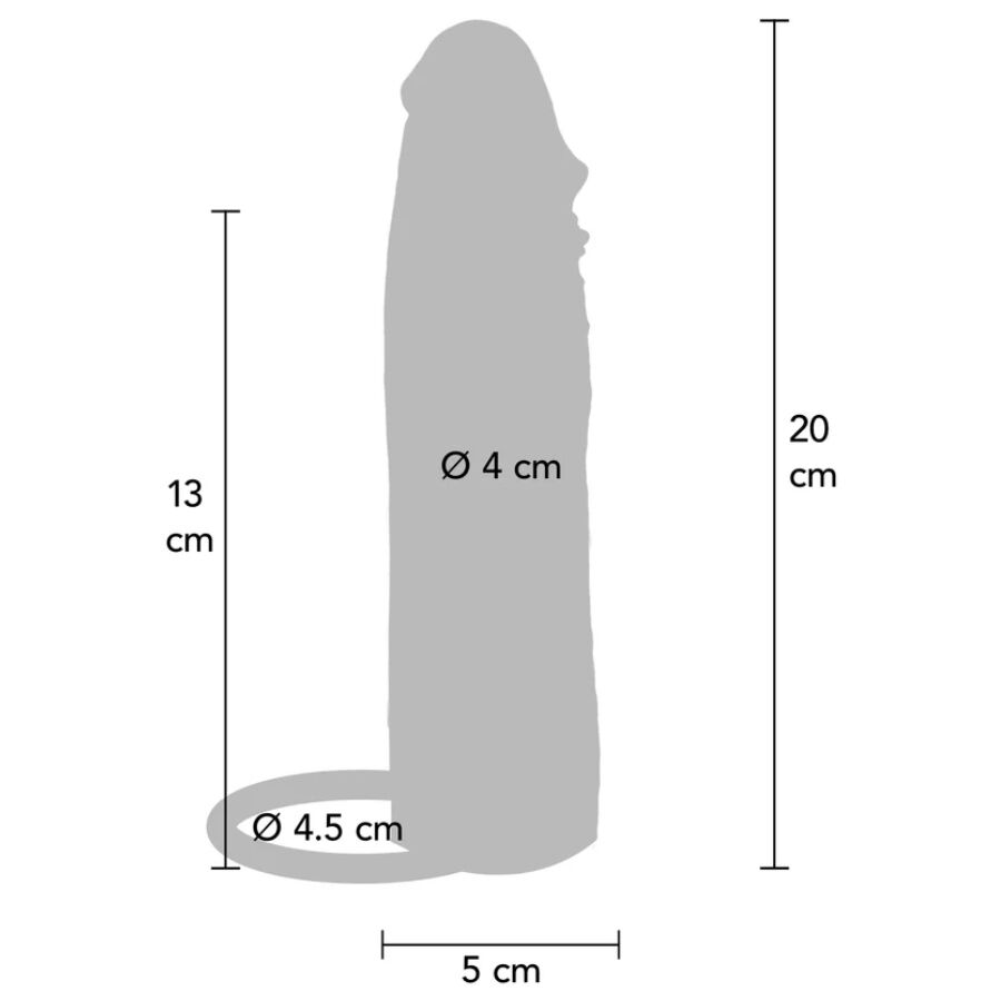 GET REAL - FUNDA HYDRATED SKIN DE SILICONA CON VIBRACIÓN PARA PENE CARAMELO 20 CM – Bild 3