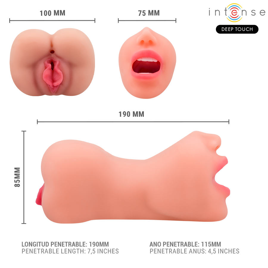 INTENSE DEEP TOUCH – RILEY DOPPELMUSTURBATOR FÜR MUND UND VAGINA – Bild 5