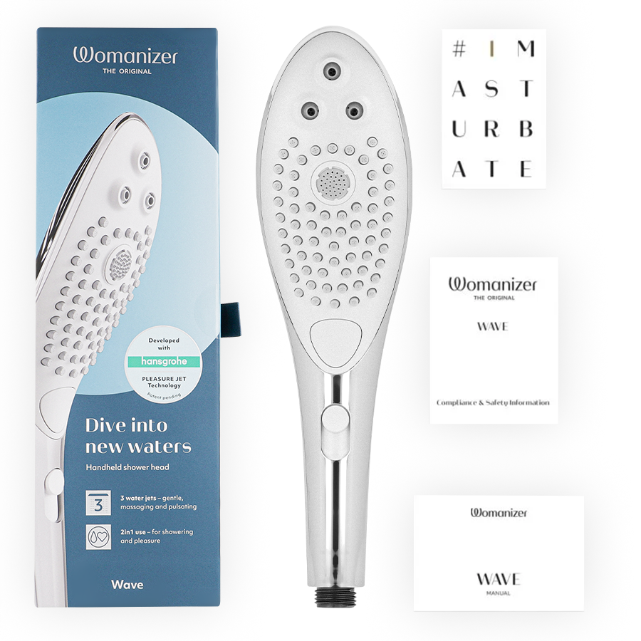 WOMANIZER - WAVE KLITORALSTIMULIERENDER DUSCHKOPF CHROM – Bild 5