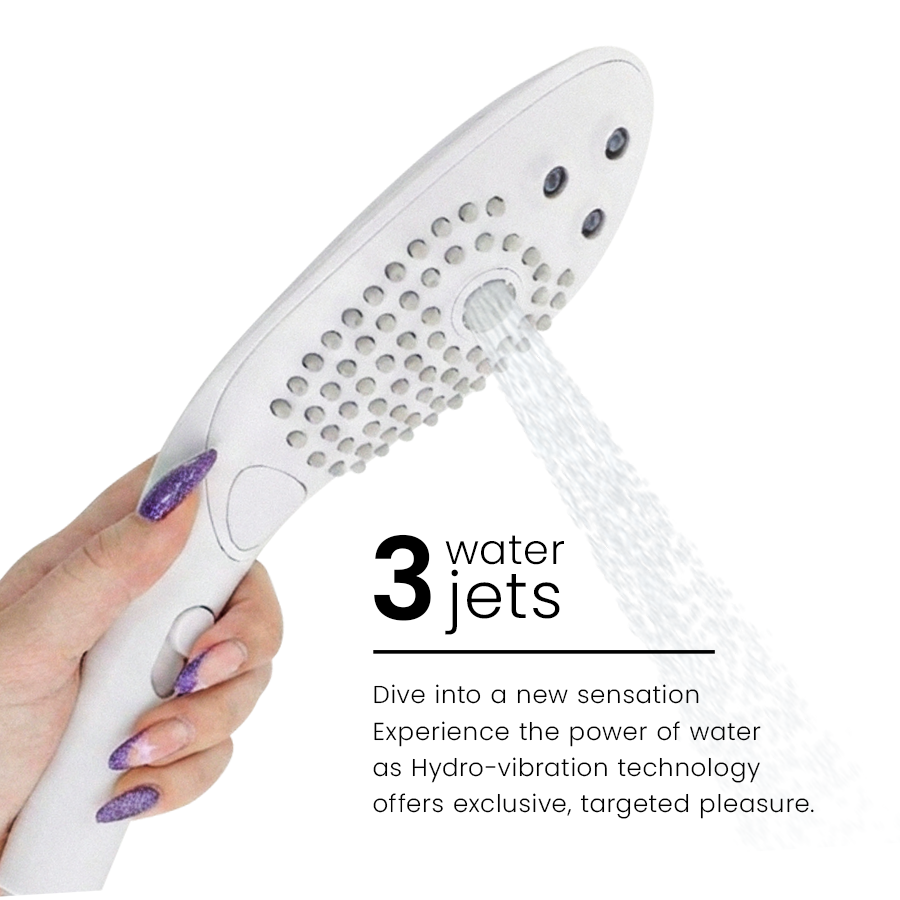 WOMANIZER - WAVE KLITORALSTIMULIERENDER DUSCHKOPF WEISS – Bild 3