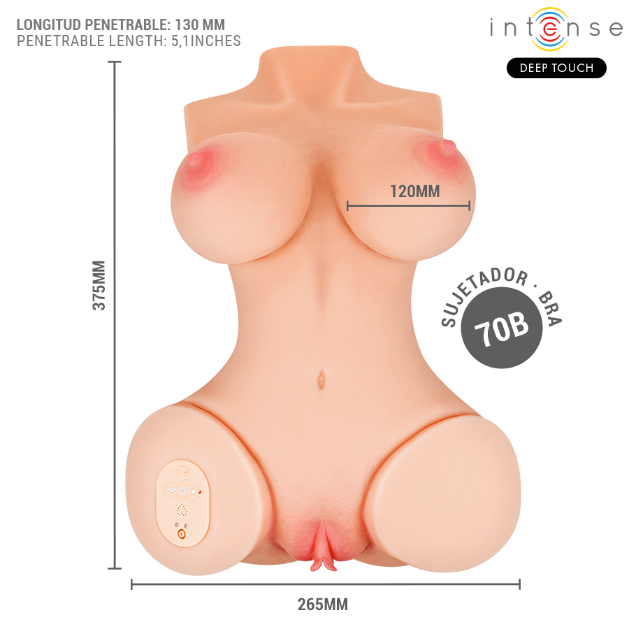 INTENSE DEEP TOUCH - VERO TORSO VAGINA MIT SAUG-, WÄRME-, VIBRATIONS- UND STIMMEFFEKTEN MIT FERNBEDIENUNG 5,5 KG – Bild 5