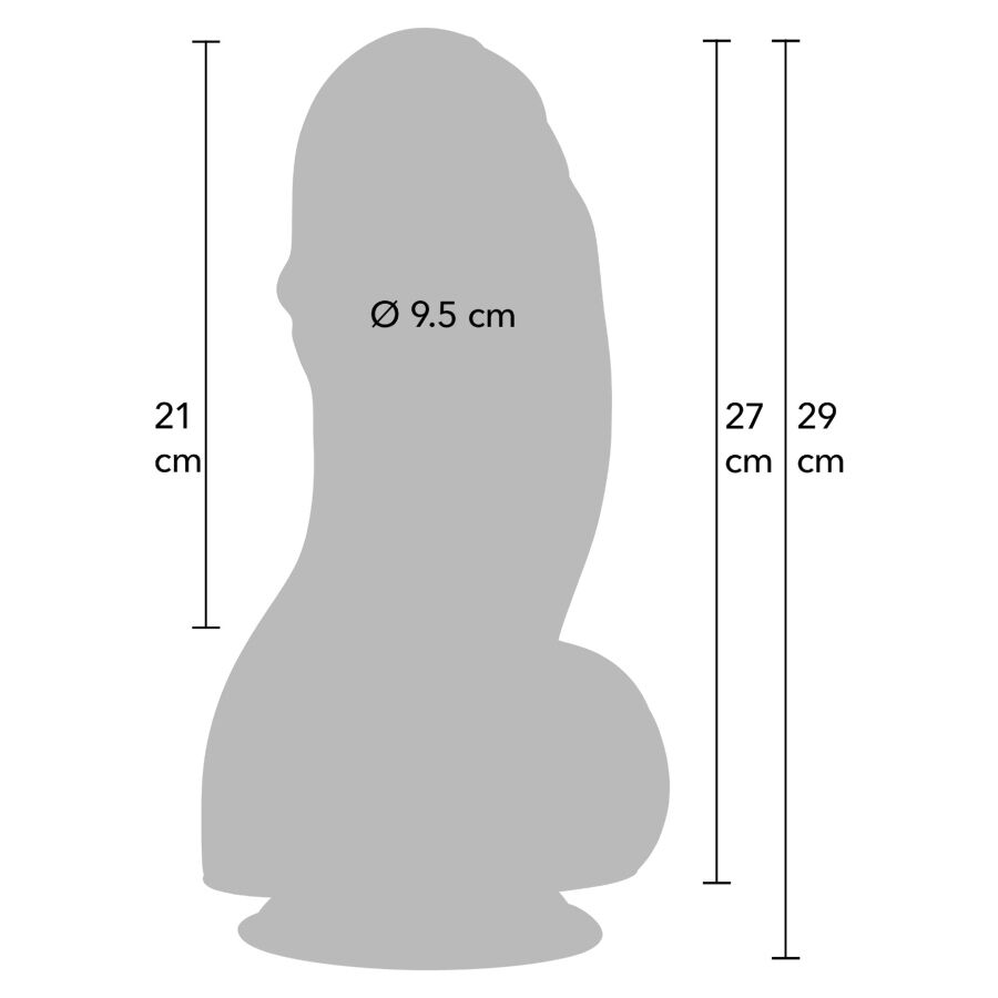 HIDDEN DESIRE - INFERNO FAT BOYS DILDO 27 CM – Bild 3