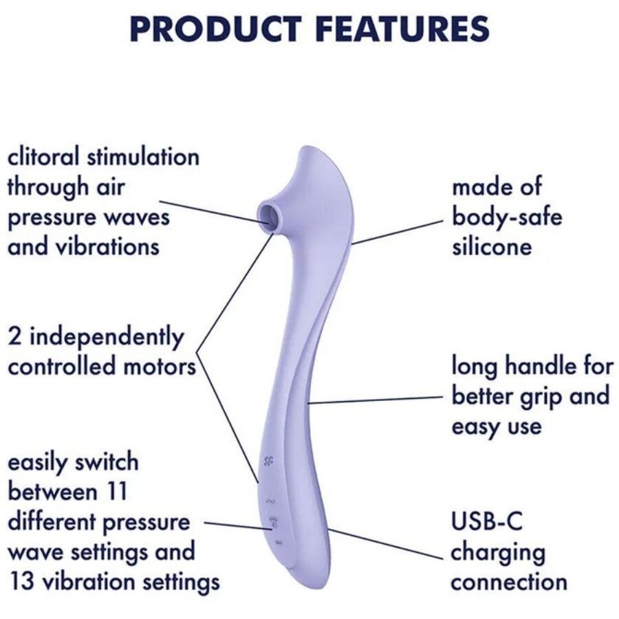 SATISFYER - EASY LOVER VIBRADOR & ESTIMULADOR AIR PULSE – Bild 5