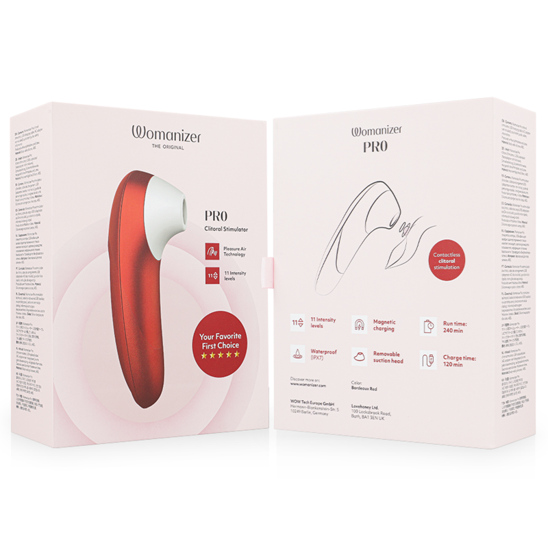 WOMANIZER - PRO VIBRANT KLITORALSTIMULATOR BURGUNDER – Bild 4
