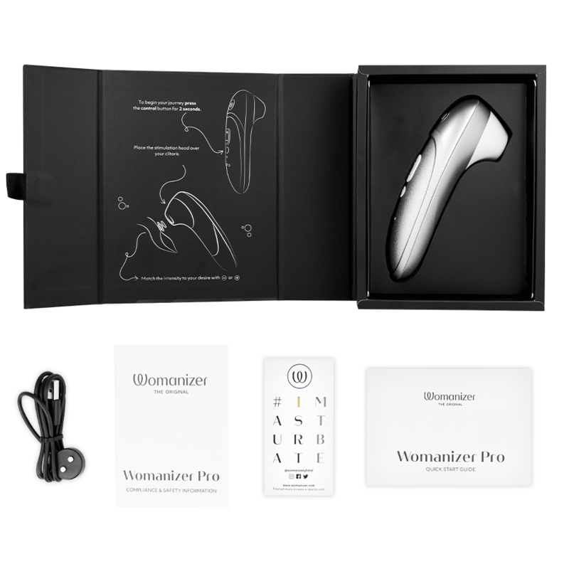 WOMANIZER - PRO VIBRANT KLITORALSTIMULATOR SILBERGRAU – Bild 5