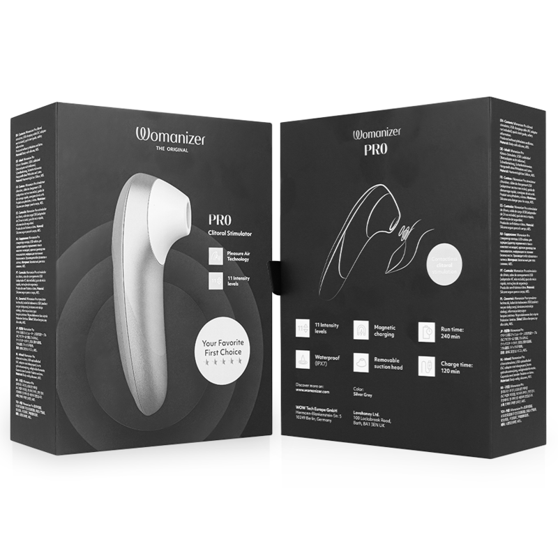 WOMANIZER - PRO VIBRANT KLITORALSTIMULATOR SILBERGRAU – Bild 7