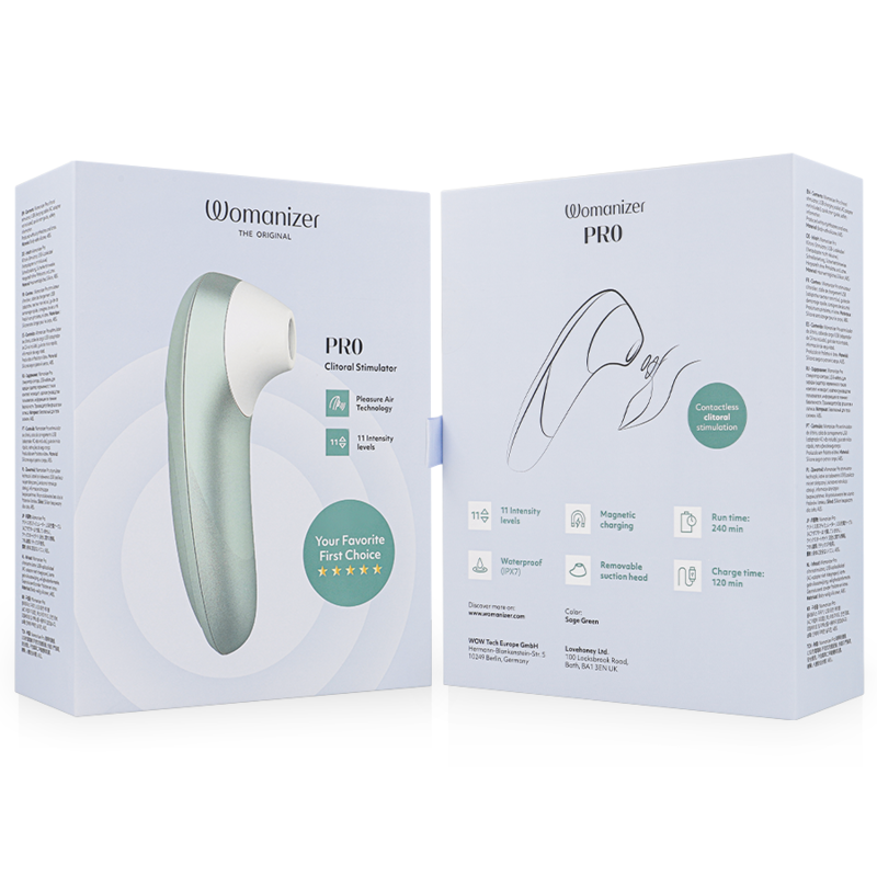 WOMANIZER - PRO VIBRANT ESTIMULADOR DE CLÍTORIS VERDE SALVIA – Bild 6