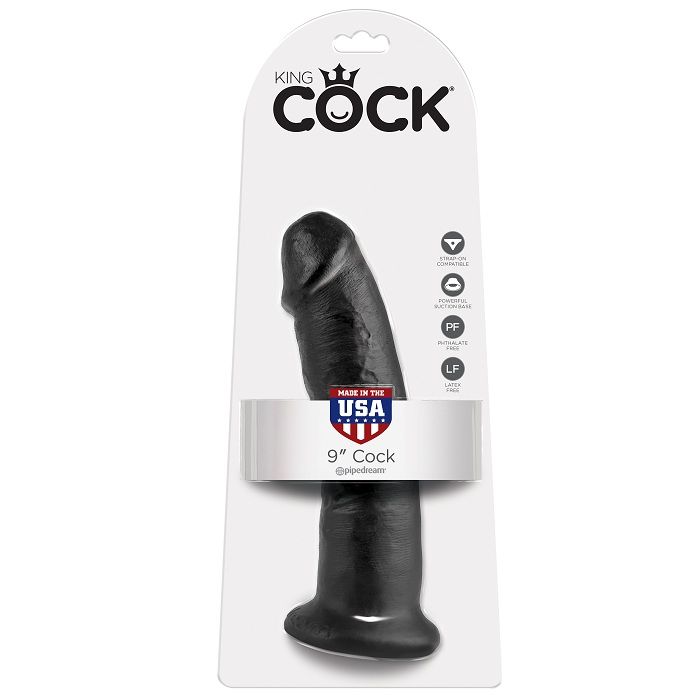 KING COCK - 9 DILDO SCHWARZ 22.9 CM – Bild 5