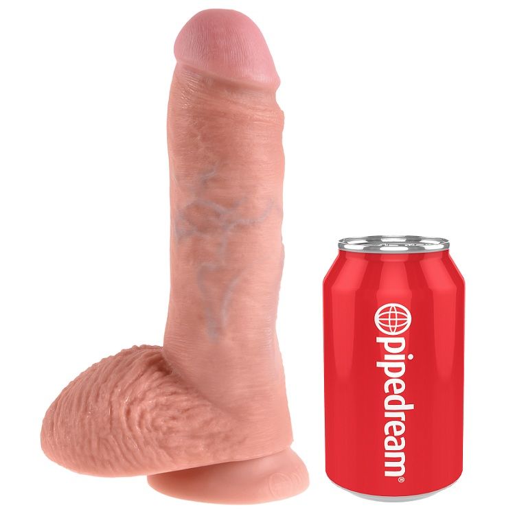 KING COCK - 8 DILDO FLEISCH MIT EIER 20.3 CM – Bild 5