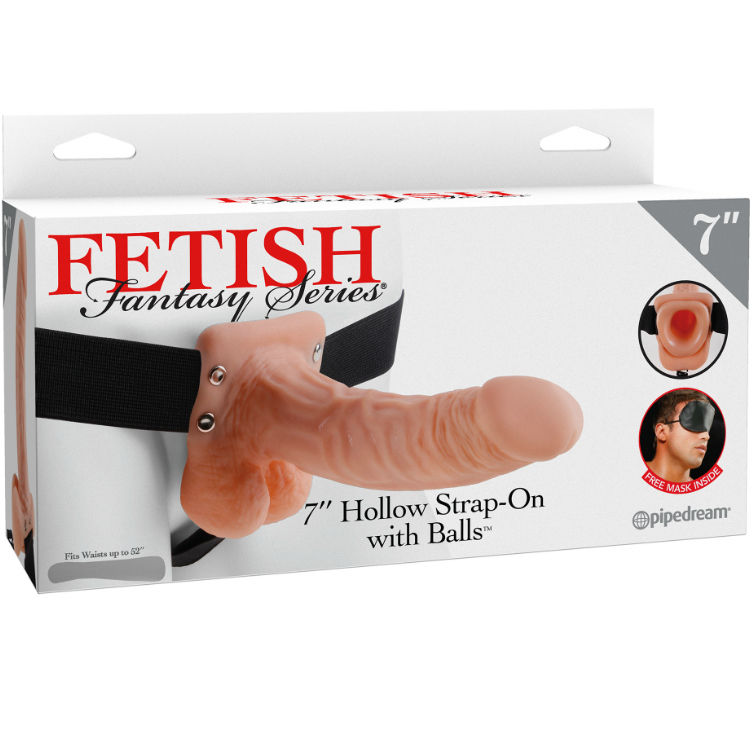 FETISH FANTASY SERIES - 7 HOHL STRAP-ON MIT BLLEN 17,8 CM FLEISCH – Bild 2