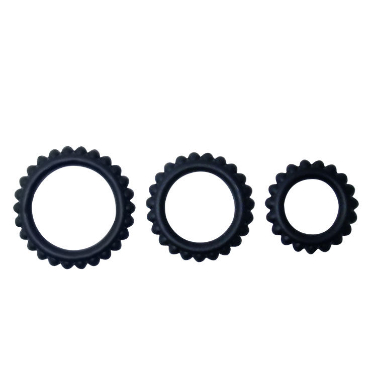 BAILE - TITAN SET 3STK COCKRING SCHWARZ 2.8 + 2.4 + 1.9 CM – Bild 5