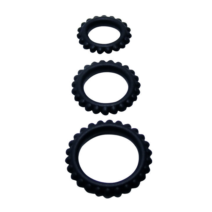 BAILE - TITAN SET 3STK COCKRING SCHWARZ 2.8 + 2.4 + 1.9 CM – Bild 4