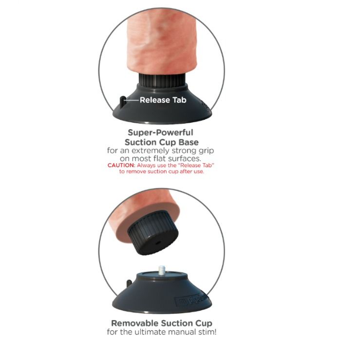 KING COCK - VIBRATORDILDO 17.78 CM NATÜRLICH – Bild 5