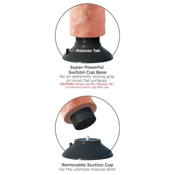 KING COCK - VIBRIERENDER DILDO MIT HODEN 25.5 CM NATÜRLICHE FARBE – Bild 4