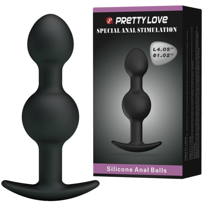 PRETTY LOVE - SILIKON ANALKUGELN MIT SPEZIELLER STIMULATION 10.3 CM SCHWARZ – Bild 2