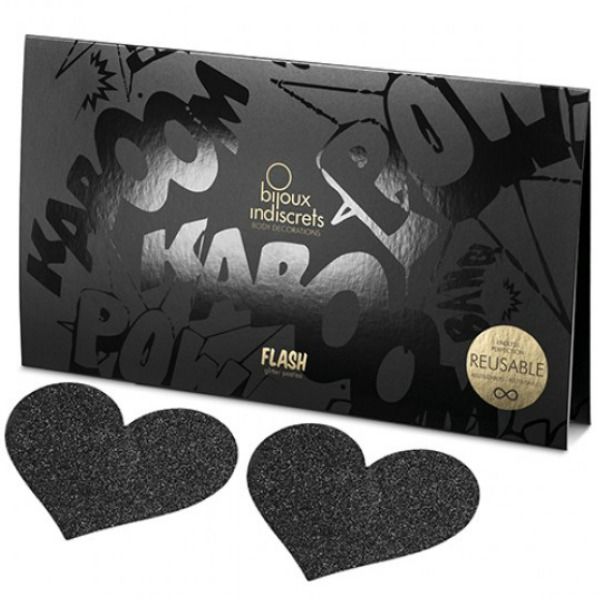 BIJOUX - INDISCRETS FLASH BLACK HEART NIPPLE CUTS – Bild 2