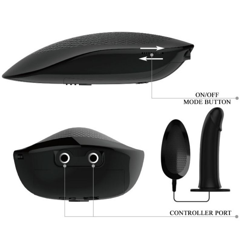 PRETTY LOVE - VITO STRAP-ON MIT HOHLDILDO UND VIBRATION 17.3 CM – Bild 2