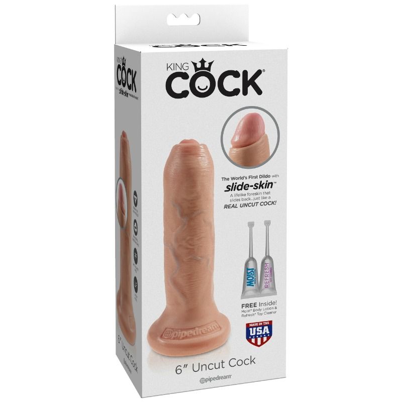 KING COCK - REALISTISCHER DILDO UNGESCHNITTENES FLEISCH 15 CM – Bild 5