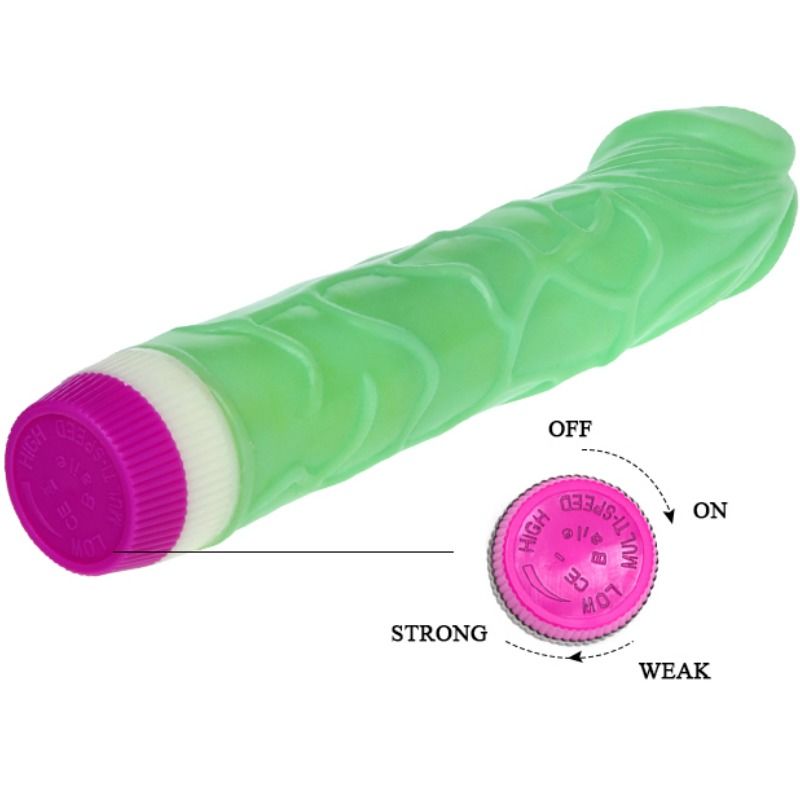 BAILE - WAVES OF PLEASURE VIBRADOR 23 CM VERDE – Bild 5