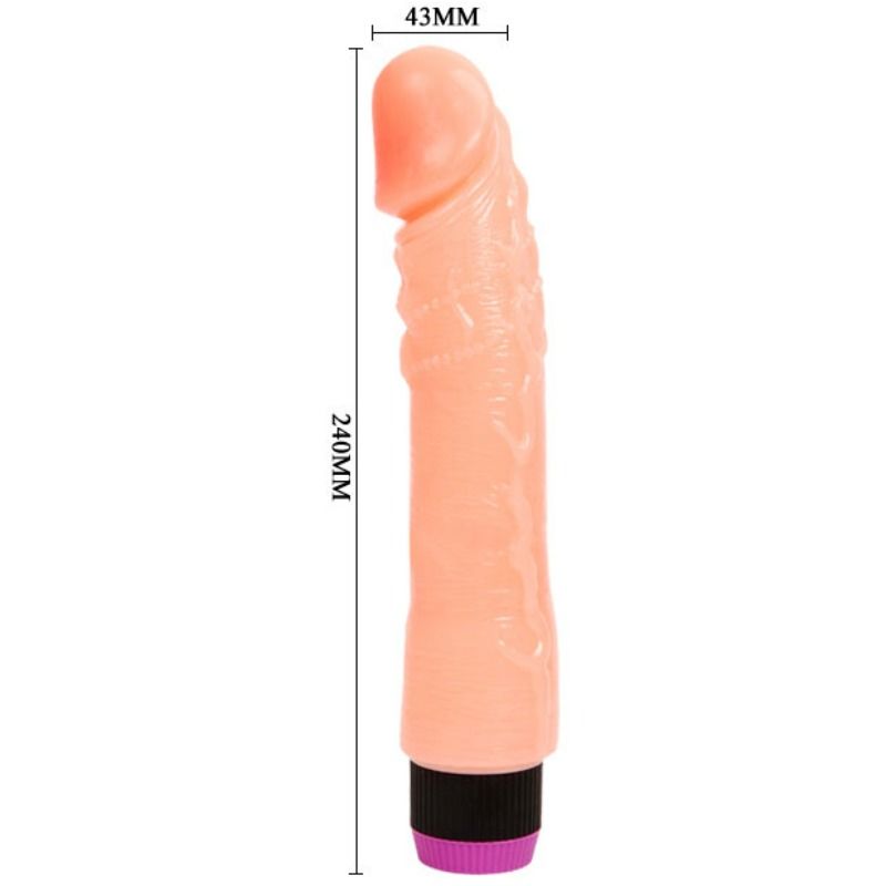 BAILE - VIBRADOR REALÍSTICO FLEXIBLE NATURAL 24 CM – Bild 5
