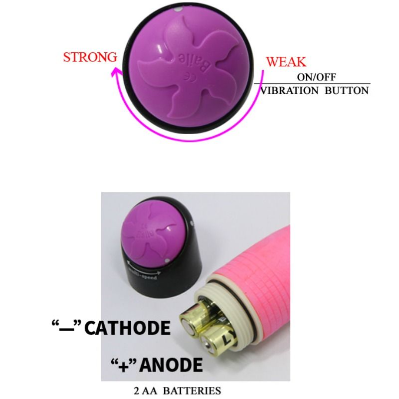 BAILE - COLORFUL SEX VIBRADOR REALÍSTICO ROSA 23 CM – Bild 6