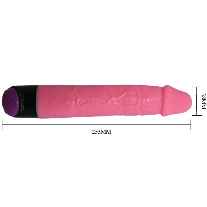 BAILE - COLORFUL SEX VIBRADOR REALÍSTICO ROSA 23 CM – Bild 8