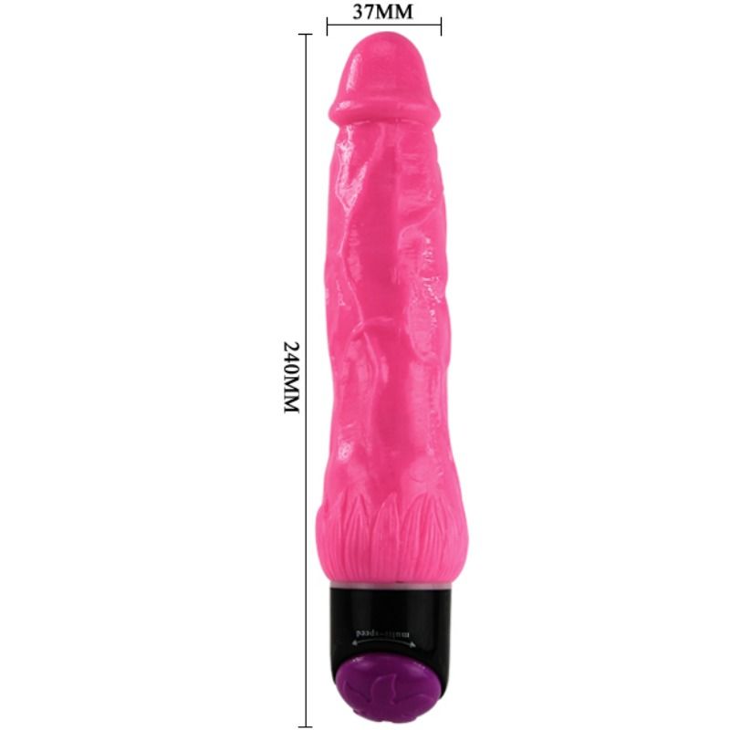 BAILE - COLORFUL SEX VIBRADOR REALÍSTICO ROSA 24 CM – Bild 2
