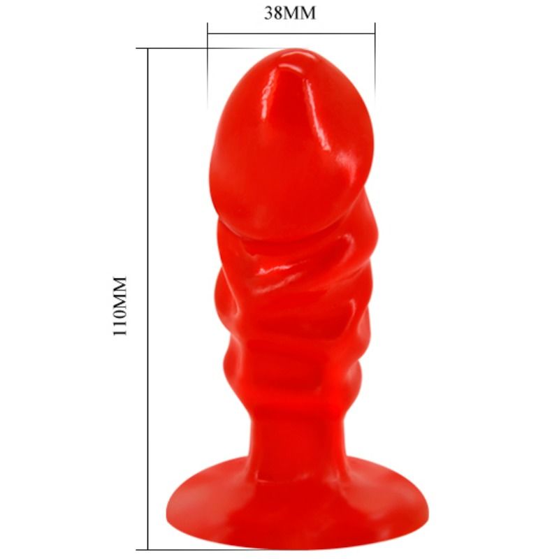 BAILE - PLUG ANAL UNISEX CON VENTOSA ROJO – Bild 3