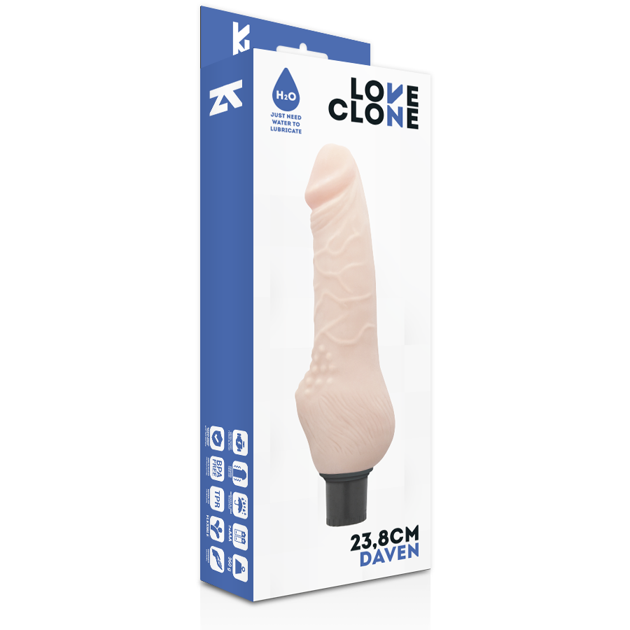 LOVECLONE - DAVEN VIBRADOR REALÍSTICO SELF LUBRICATION 23.8 CM -O- 3.8 CM – Bild 2
