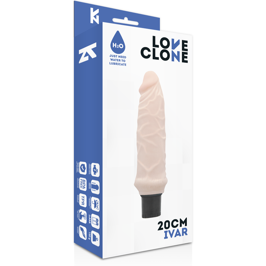 LOVECLONE - IVAR VIBRADOR REALÍSTICO SELF LUBRICATION 20 CM -O- 3.7 CM – Bild 3