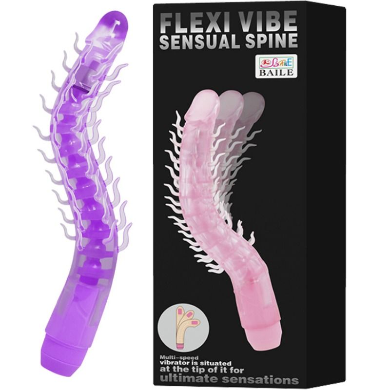BAILE - FLEXI VIBE SENSUAL SPINE BIEGBARER VIBRIERDILDO FLIEDER 23.5 CM – Bild 3