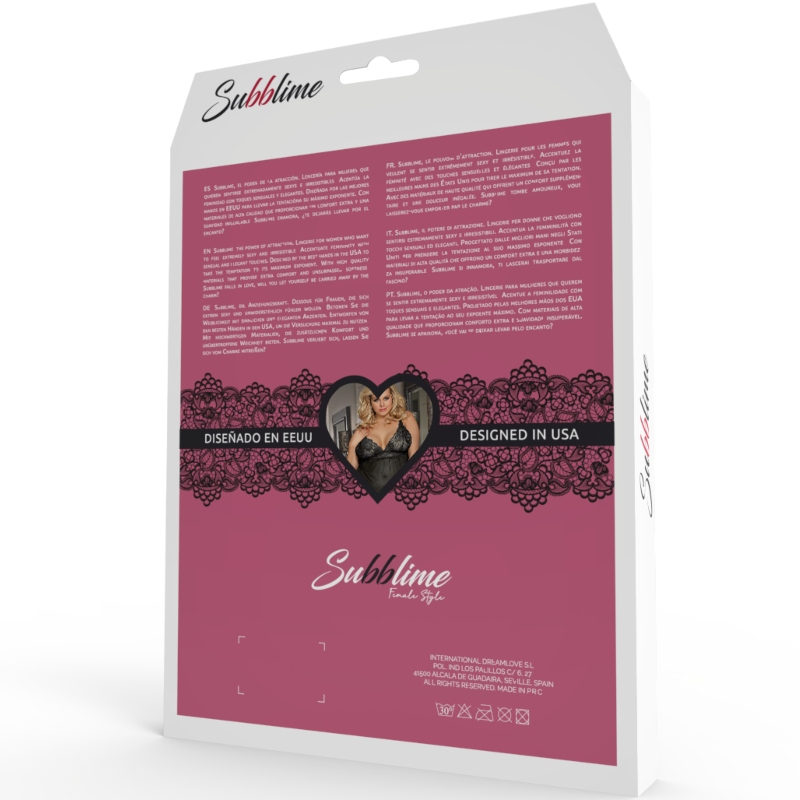 SUBBLIME - FETISH TEDDY MANGA CORTA TALLA GRANDE – Bild 4