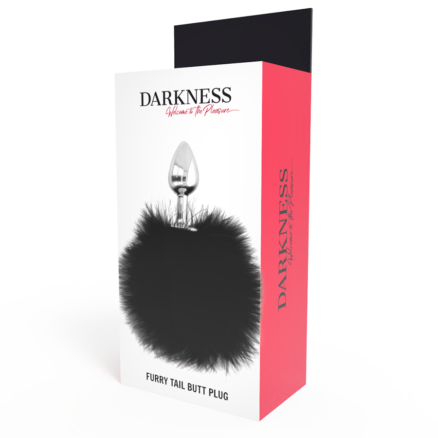DARKNESS - EXTRA BUTTPLUG ANAL CON COLA NEGRO 7 CM – Bild 4