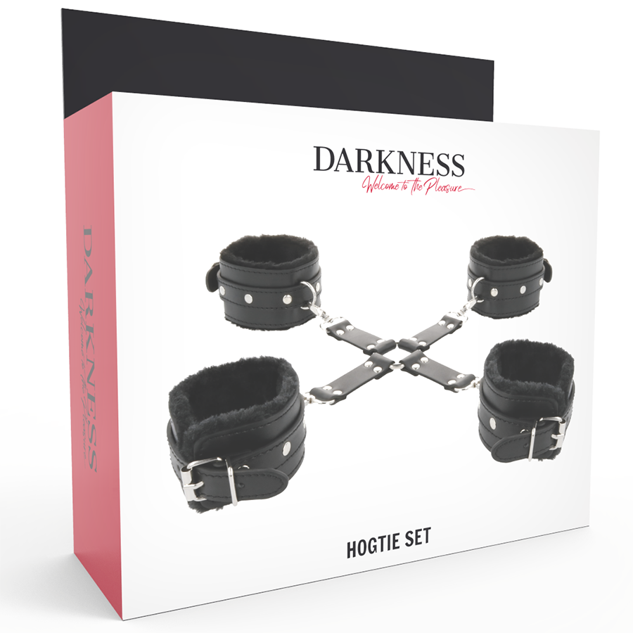DARKNESS - LEDERHANDSCHELLEN FÜR FÜSSE UND HÄNDE SCHWARZ – Bild 8