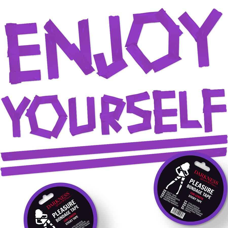 DARKNESS - CINTA PARA BONDAGE LILA ADHESIVA 15M – Bild 2
