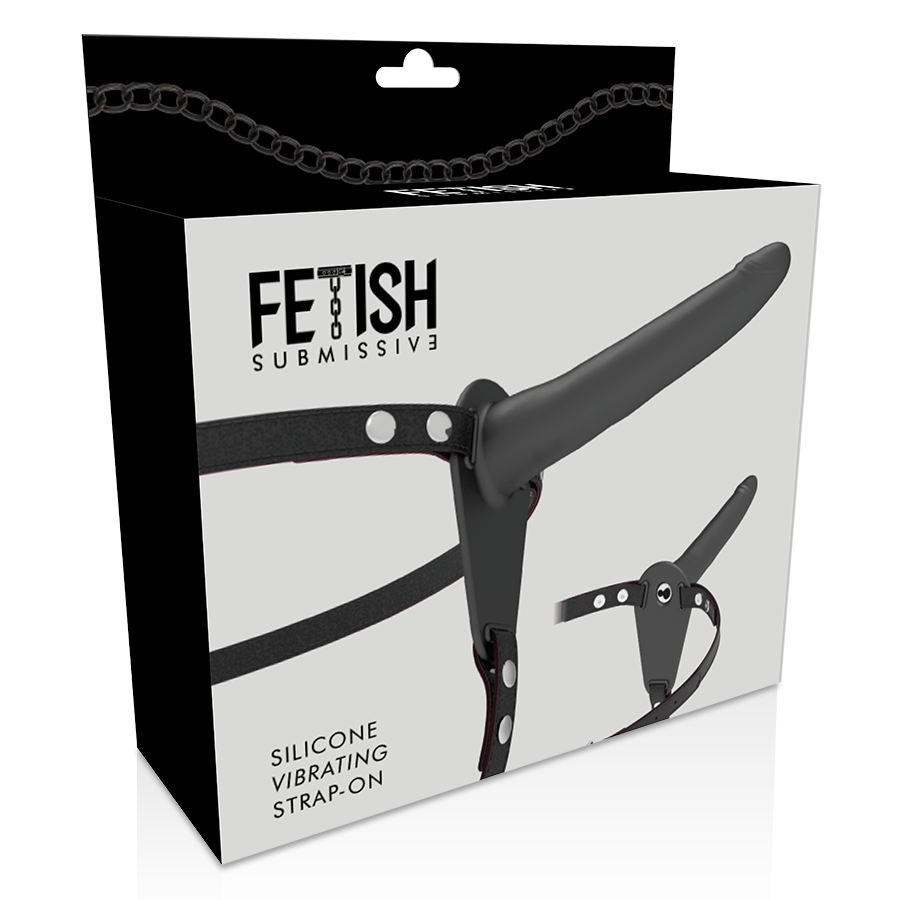 FETISH SUBMISSIVE HARNESS - VIBRADOR SILICONA NEGRO 15 CM – Bild 3
