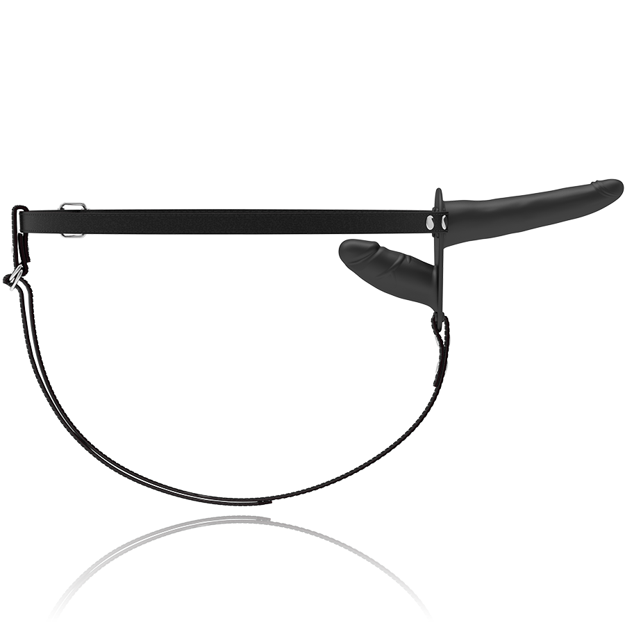 FETISH SUBMISSIVE HARNESS - DOBLE PENETRACIÓN VIBRADOR NEGRO – Bild 6