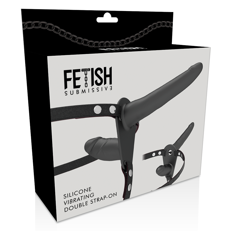 FETISH SUBMISSIVE HARNESS - DOBLE PENETRACIÓN VIBRADOR NEGRO – Bild 4
