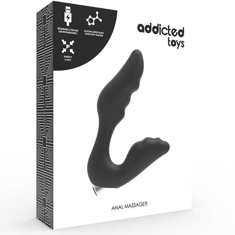 ADDICTED TOYS - VIBRADOR PROSTÁTICO RECARGABLE MODEL 6 - NEGRO – Bild 5