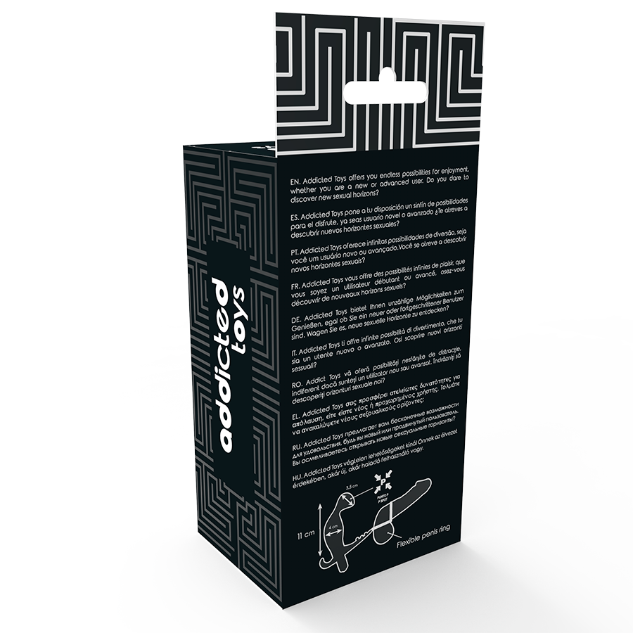 ADDICTED TOYS - PLUG ANAL CON ANILLA DOBLE PENE Y TESTÍCULOS NEGRO – Bild 2