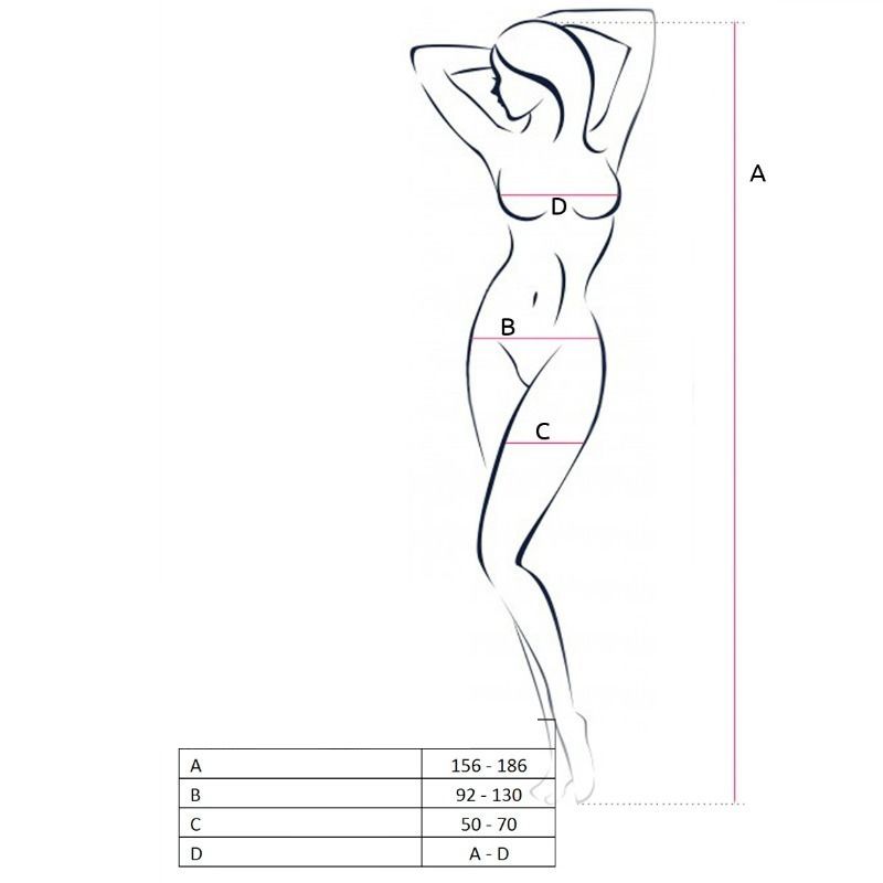 PASSION - WOMAN BS054 BODYSTOCKING SCHWARZ EINE GRÖSSE – Bild 3