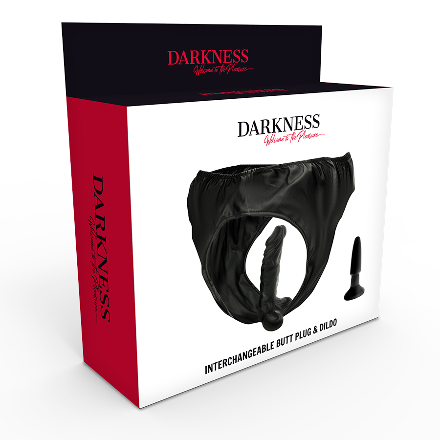 DARKNESS - HÖSCHEN MIT PLUG UND AUSWECHSELBAREM DILDO – Bild 3