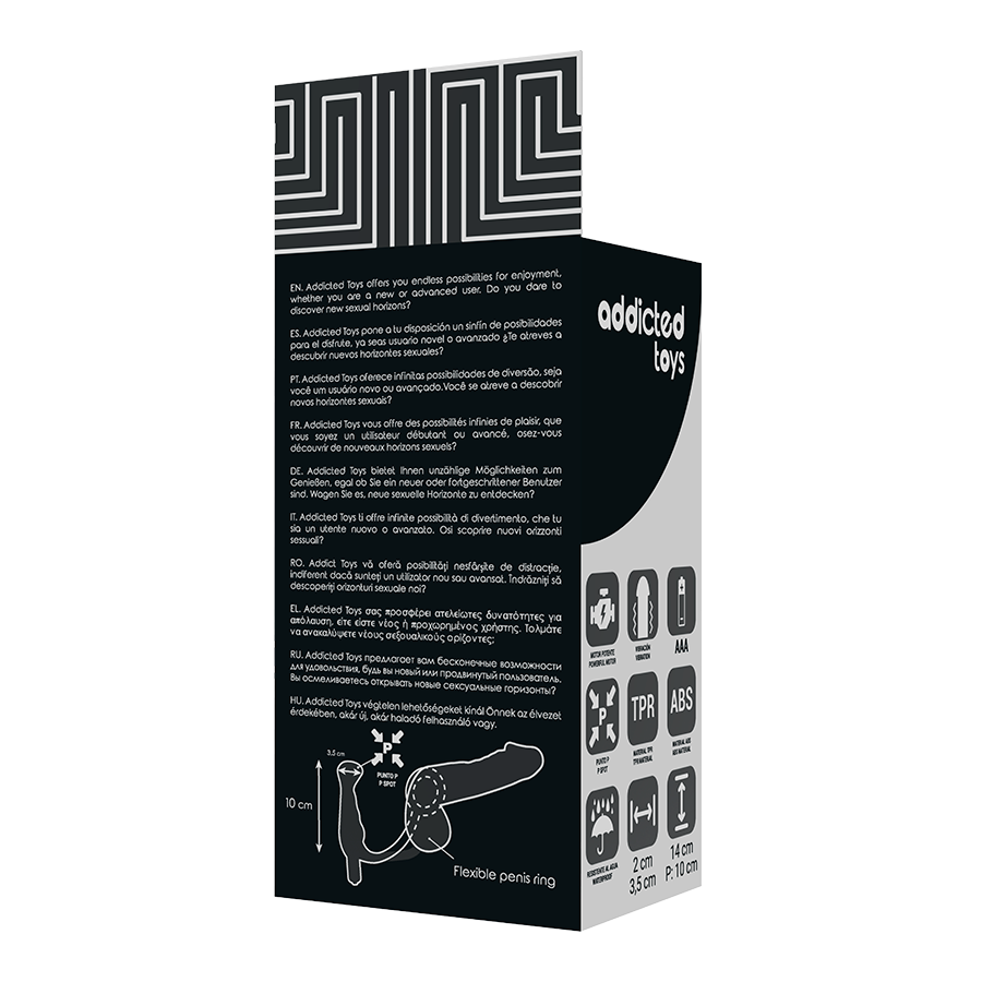 ADDICTED TOYS - VIBRADOR PROSTÁTICO NEGRO 10 CM – Bild 5