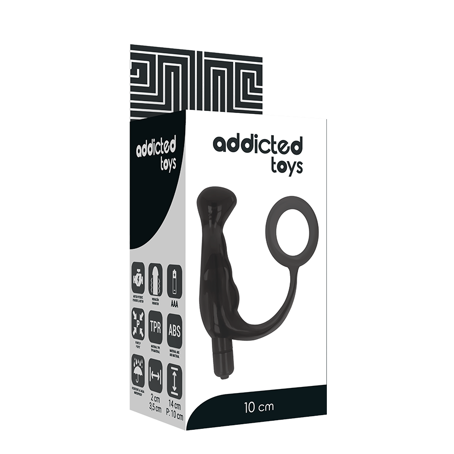 ADDICTED TOYS - VIBRADOR PROSTÁTICO NEGRO 10 CM – Bild 6