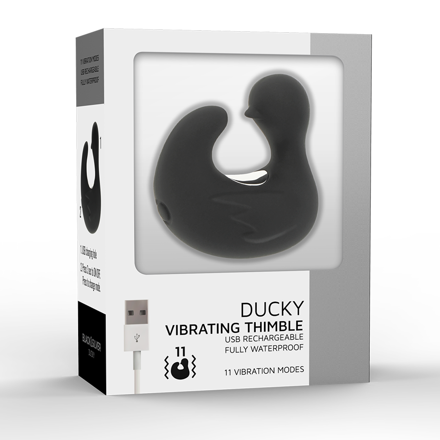 BLACK&SILVER - DEDAL PATO ESTIMULADOR DE SILICONA RECARGABLE DUCKYMANIA – Bild 4