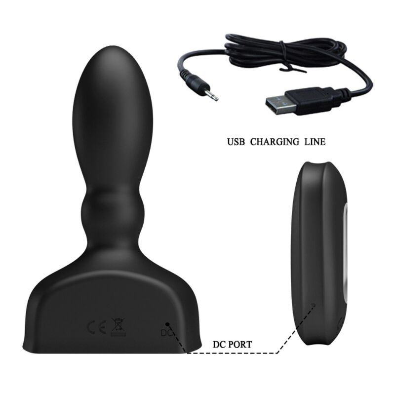 MR PLAY - PLUG ANAL HINCHABLE NEGRO CONTROL REMOTO – Bild 3