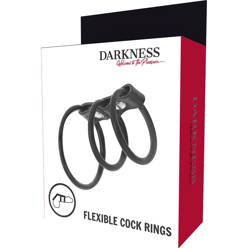 DARKNESS - SET DE 3 ANILLAS PENE FLEXIBLE – Bild 3