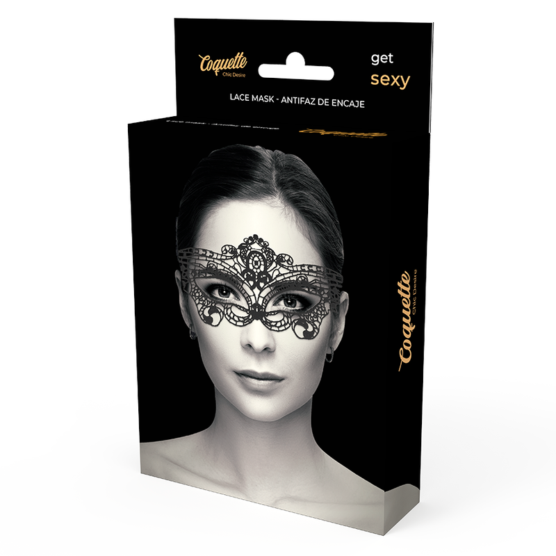 COQUETTE CHIC DESIRE - FEINE SCHWARZE SPITZENMASKE – Bild 5
