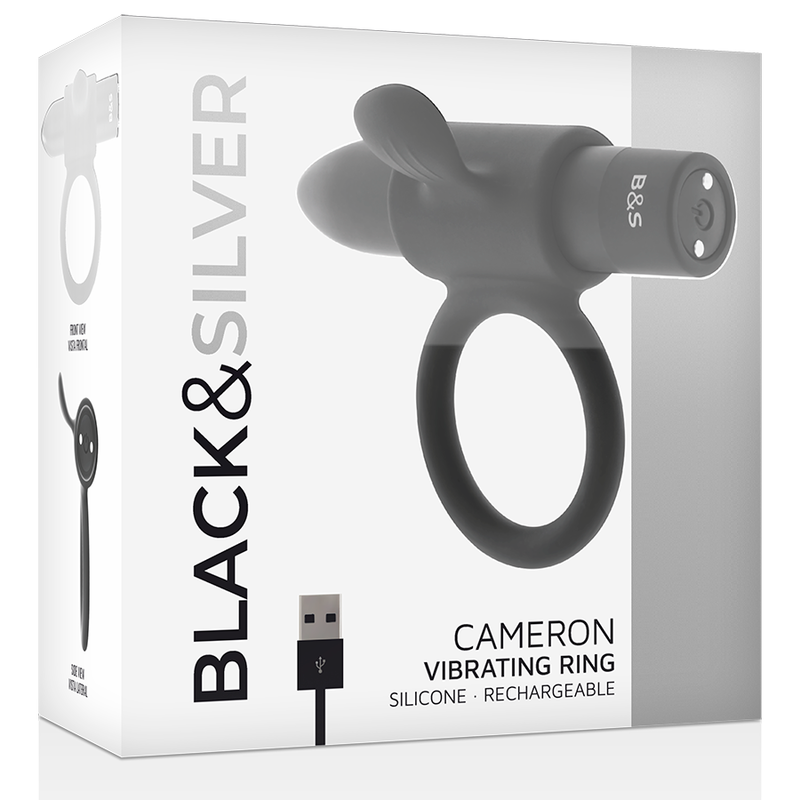BLACK&SILVER - CAMERON ANILLO RECARGABLE NEGRO – Bild 4