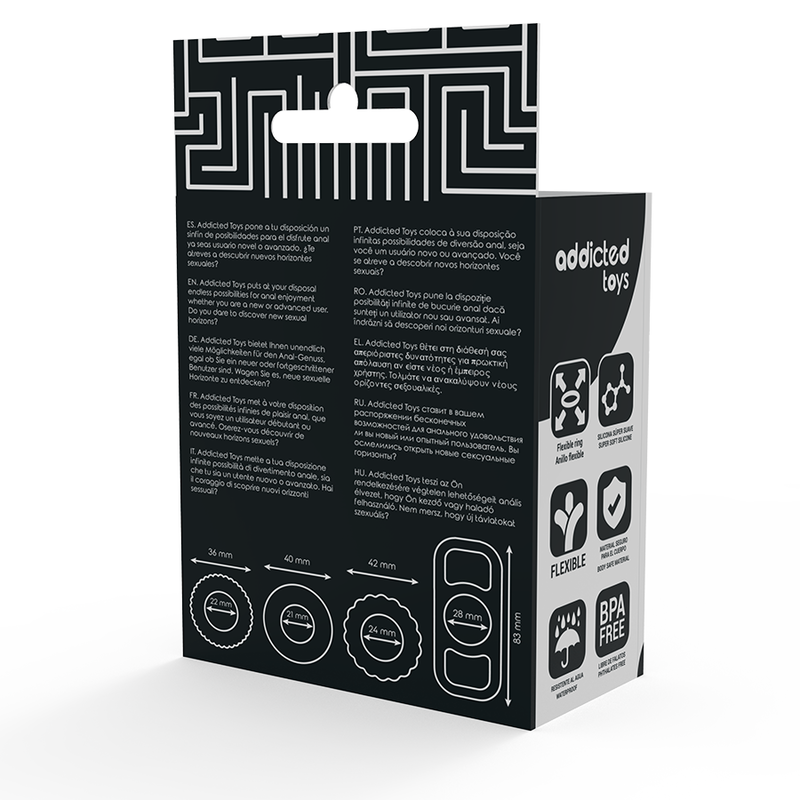 ADDICTED TOYS - SET 4 ANILLOS SILICONA PARA EL PENE – Bild 6